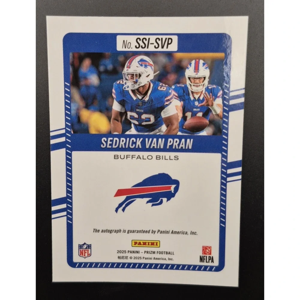2025 Panini Prizm Sedrick Van Pran # SSI-SVP Significant Signatures (AU) Bills